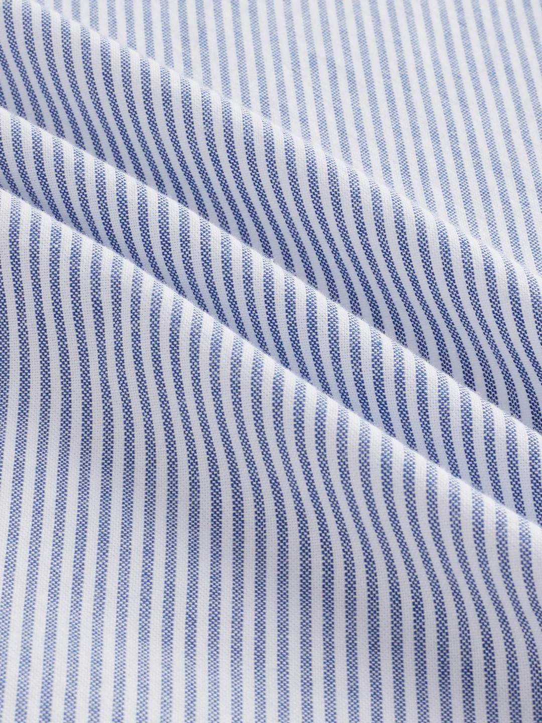 Marine Blue Pinstripe Button-Down Collar Shirt - Image 9