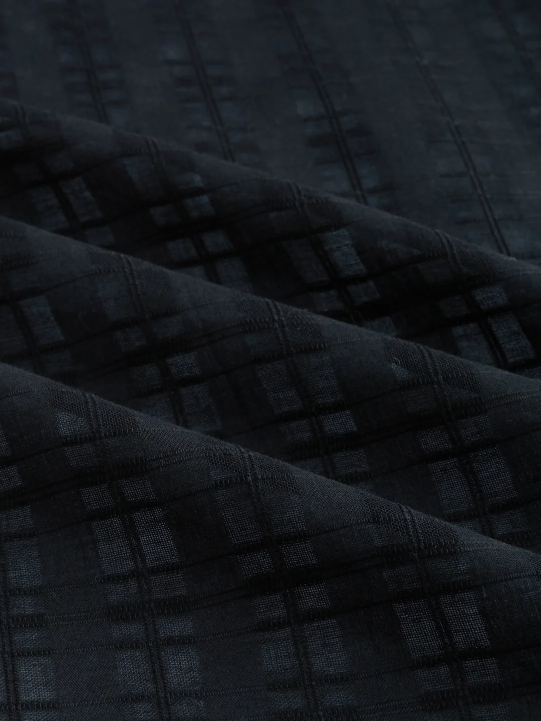 Metal Black Textured Checks Shirt - Image 8
