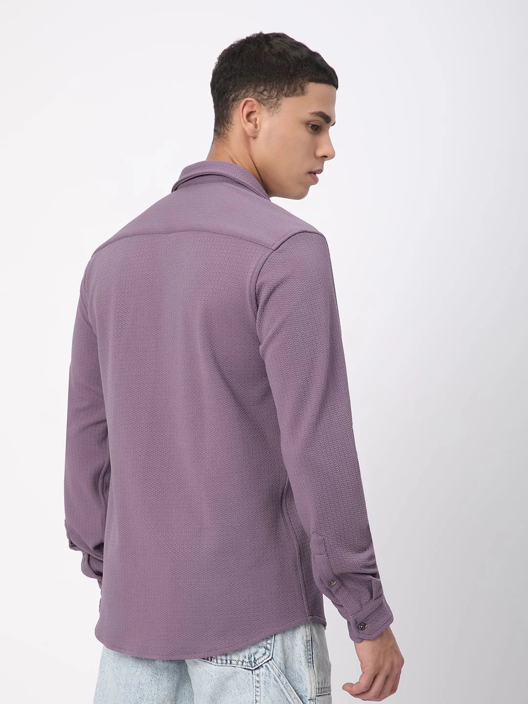 Meticulous Lilac Jacquard Shirt - Image 7