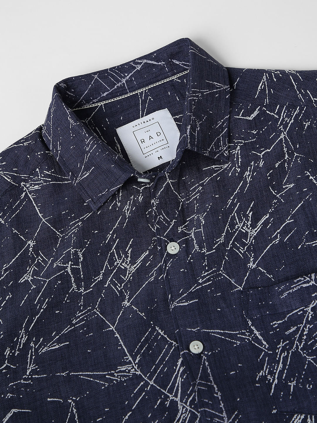 Midnight Blue Abstract Printed Shirt - Image 3