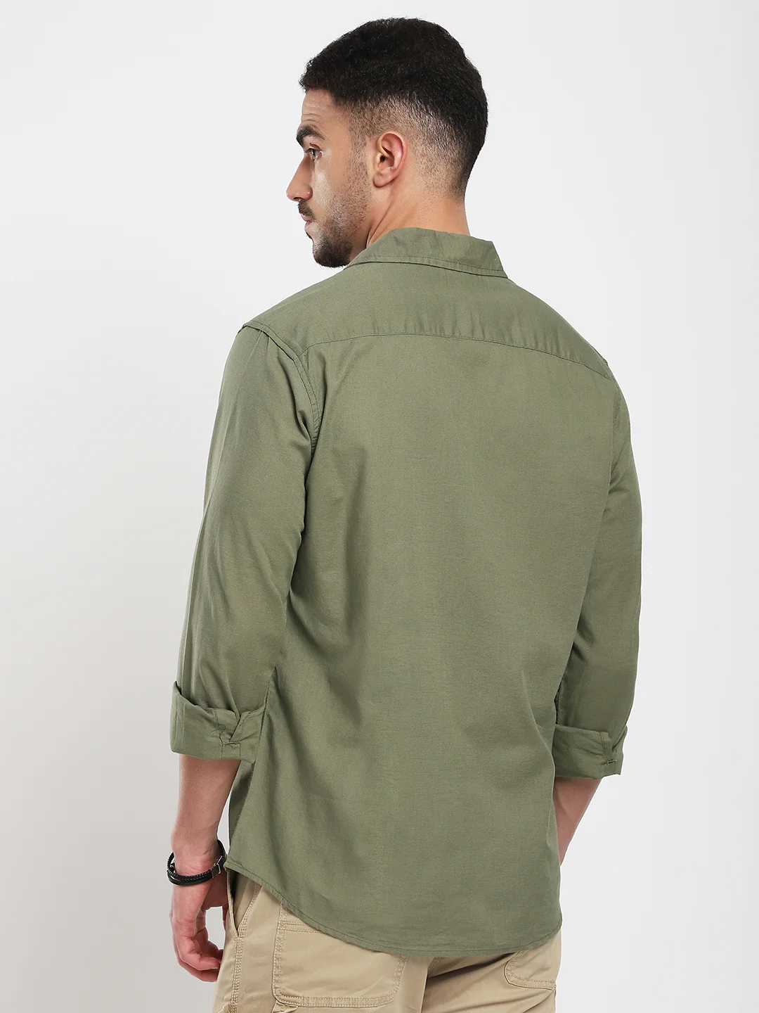 Minimal Olive Haze Everyday Shirt - Image 6