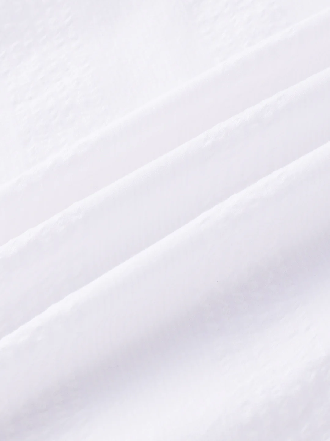 Minimalist Pure White Fine Line Seersucker Stripe Shirt - Image 9