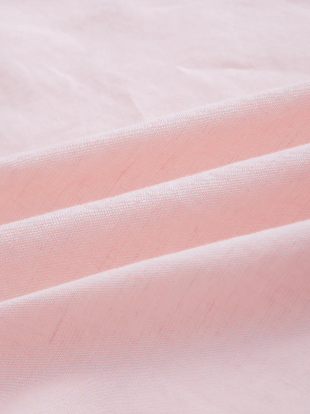 Mist Pink Linen Blend Stand Collar Oversized Shirt - Image 3