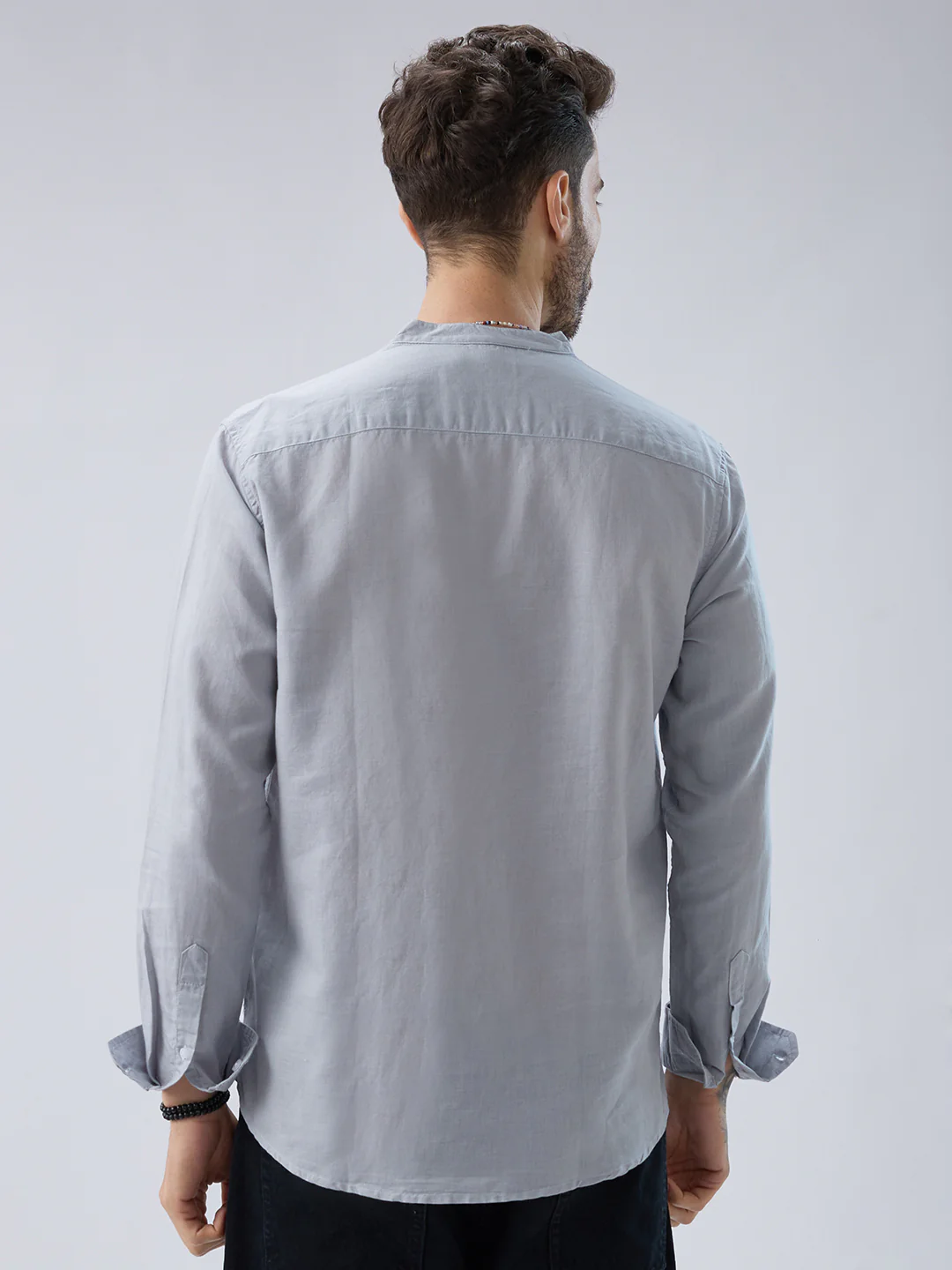 Misty Grey Everyday Linen Kurta - Image 7