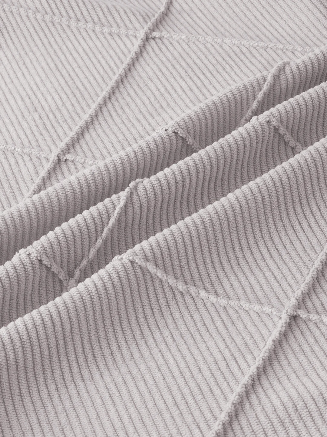 Misty Grey Textured Corduroy Shirt - Image 9
