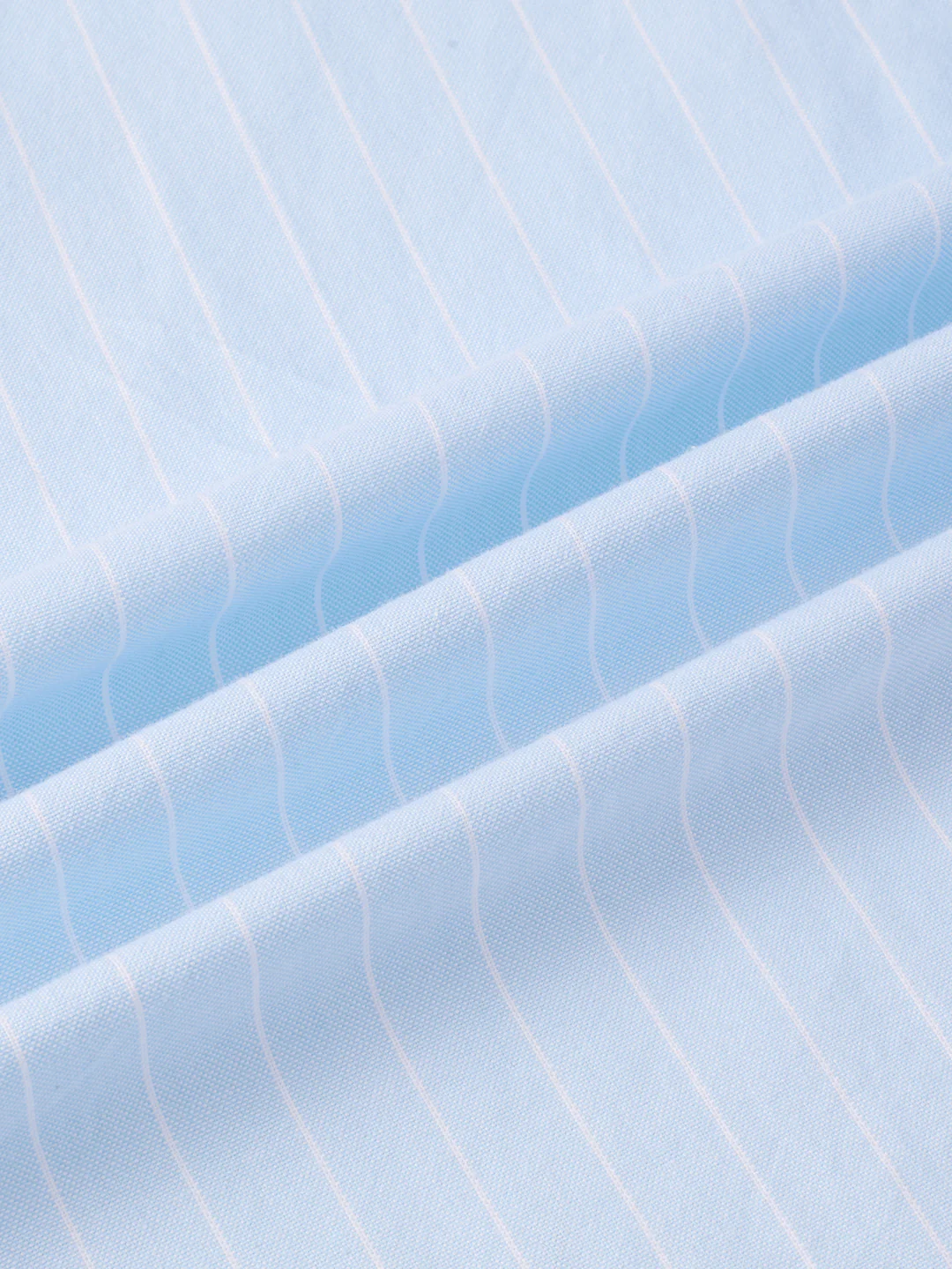 Modern Blues Refined Pinstripe Oxford Button-Down Business Shirt - Image 9
