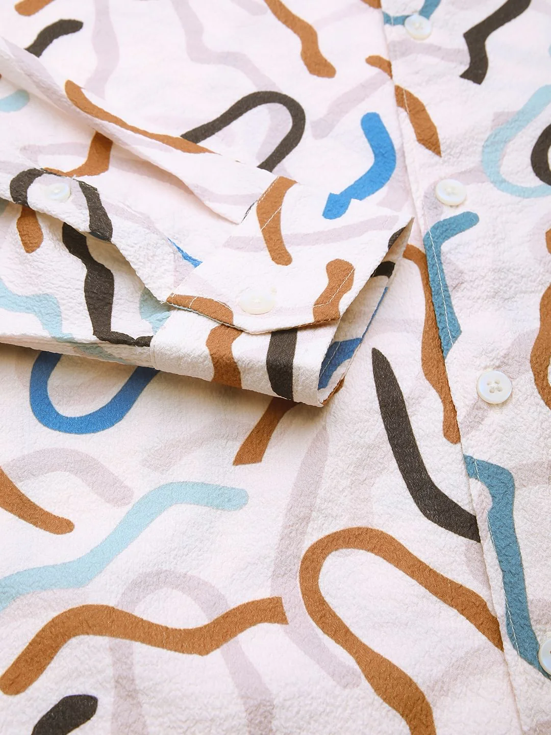 Modish Multicolour Crushed Shirt - Image 3