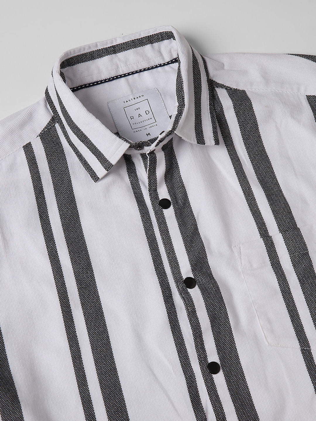 Monochrome Corduroy Striped Shirt - Image 9