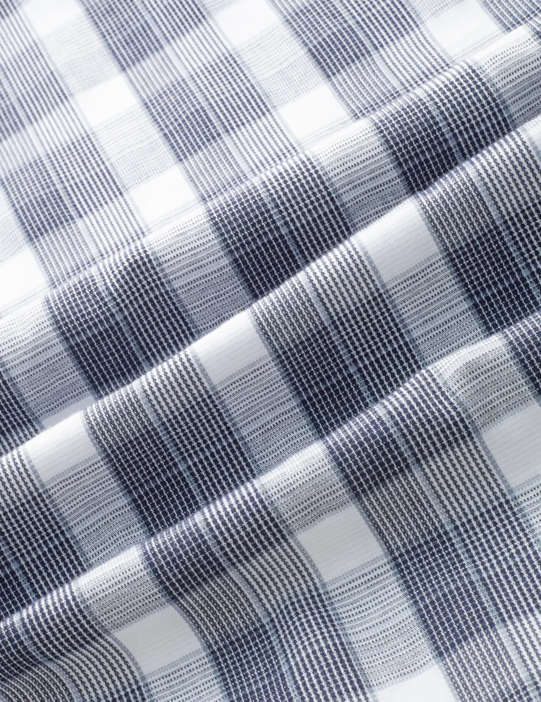 Monochrome Dual Scale Grid Weave Boxy Fit Crop Shirt - Image 3