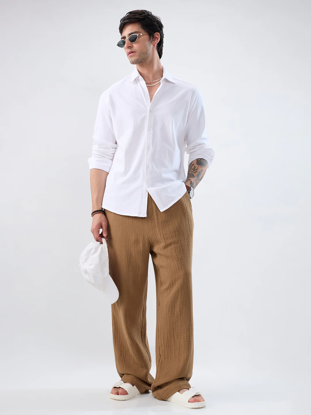 Moonlight White Jacquard Everyday Knit Shirt - Image 7