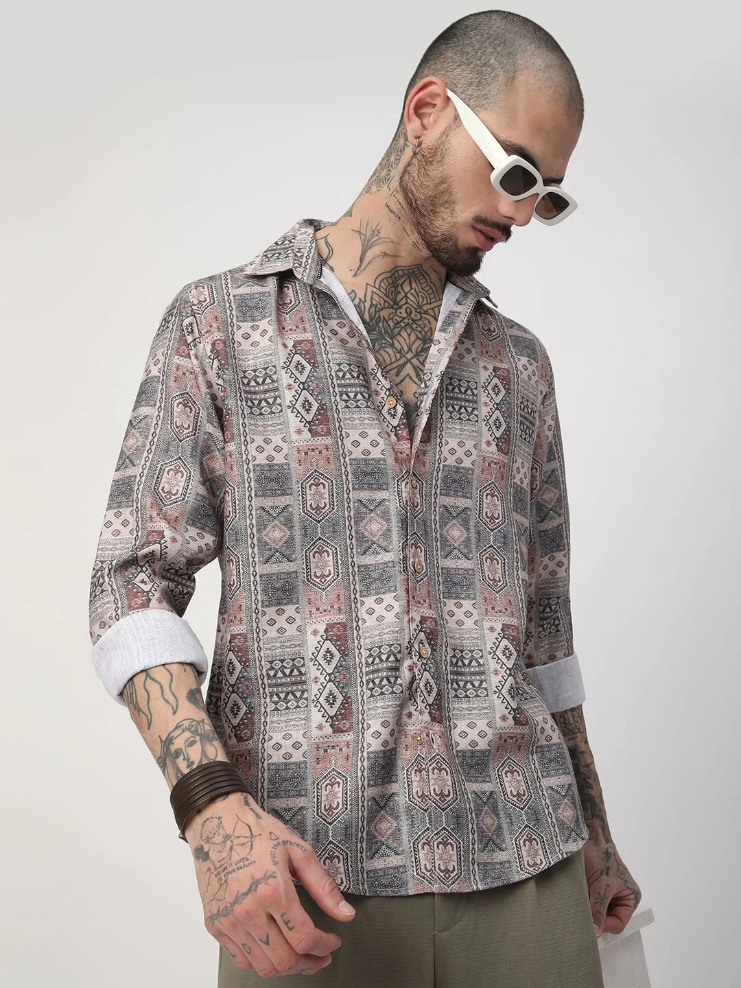 Motifs Printed Multicolour Shirt - Image 2