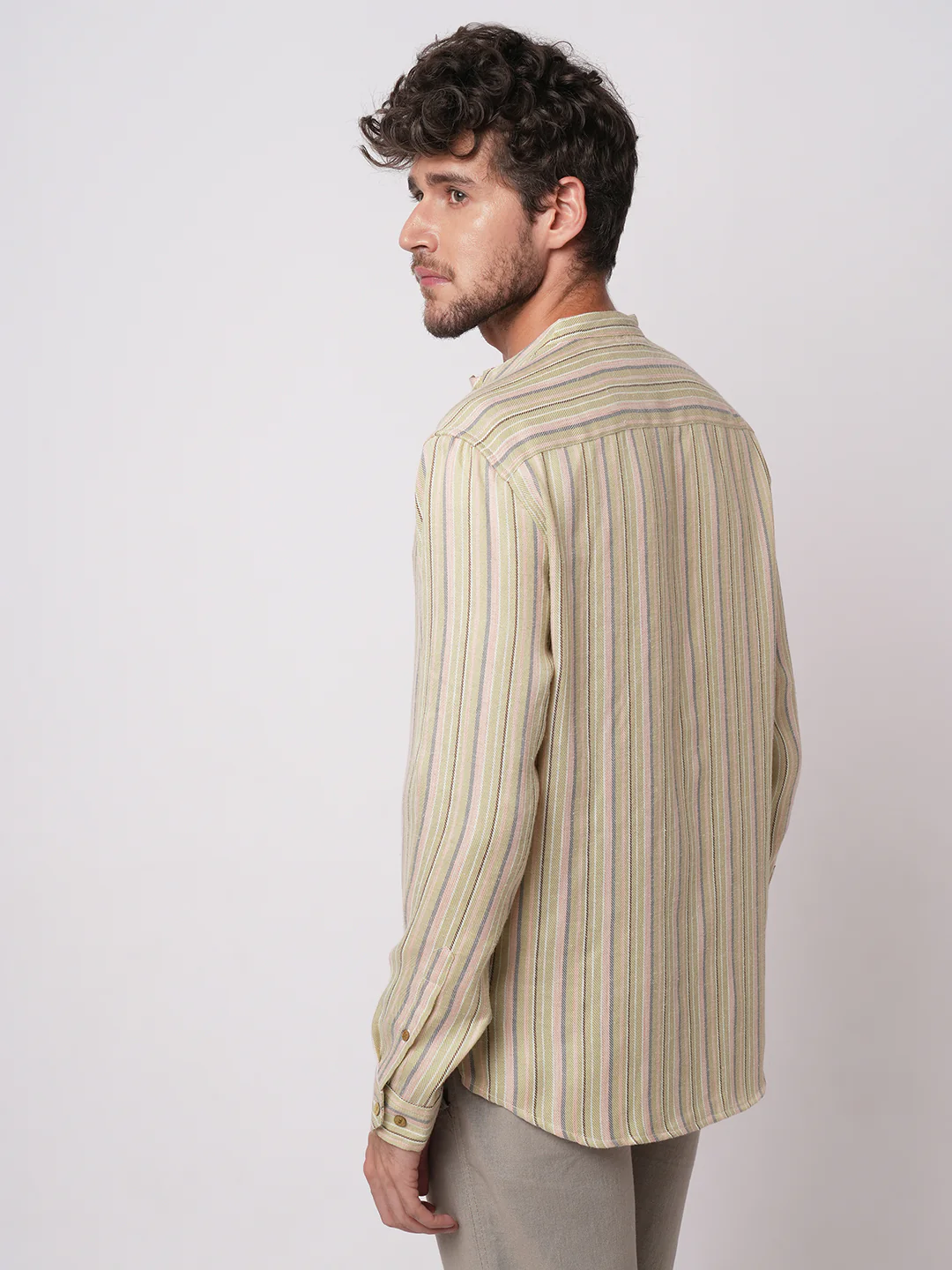 Multicolor Vertical Striped Kurta - Image 6