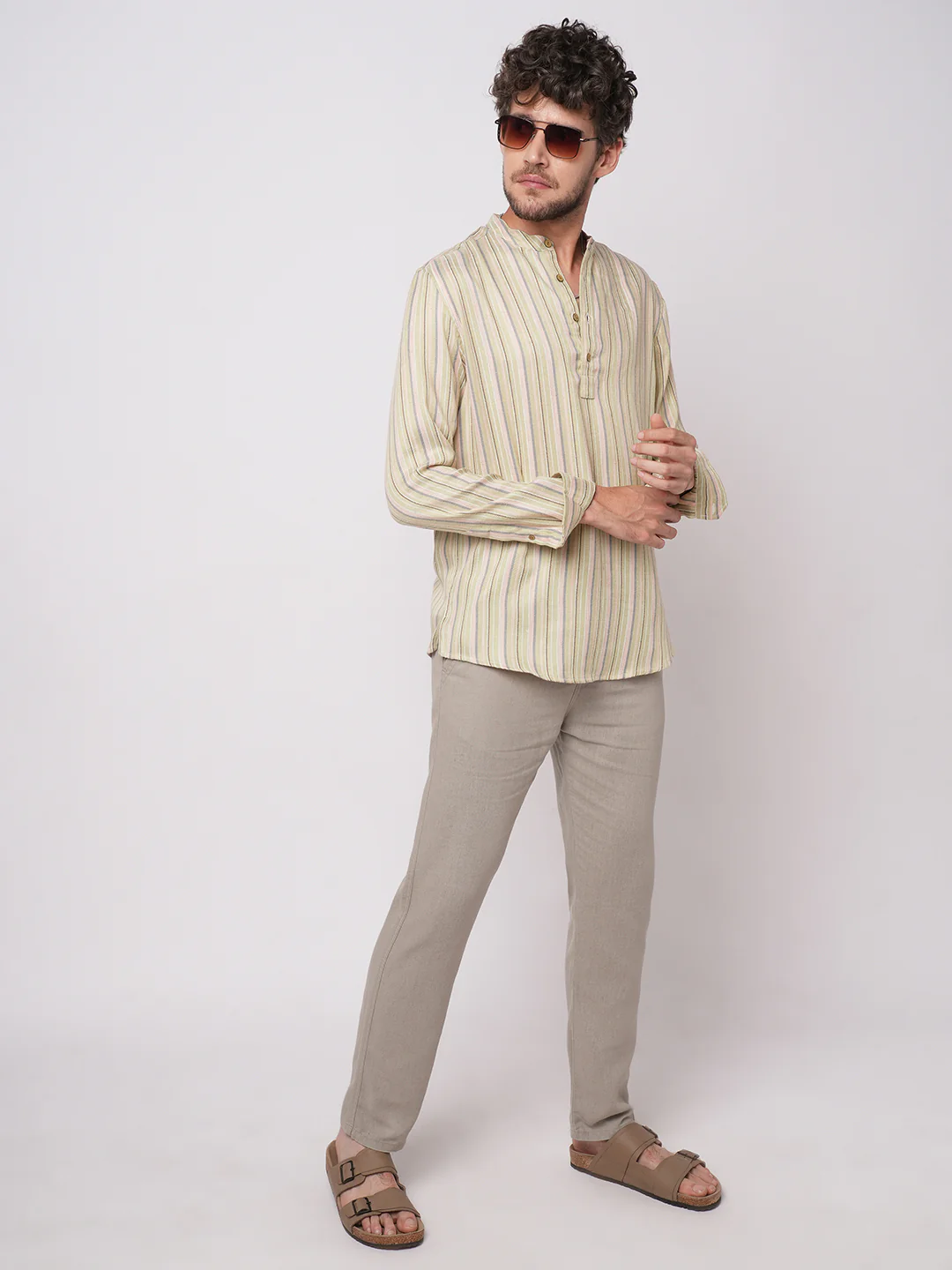 Multicolor Vertical Striped Kurta - Image 7