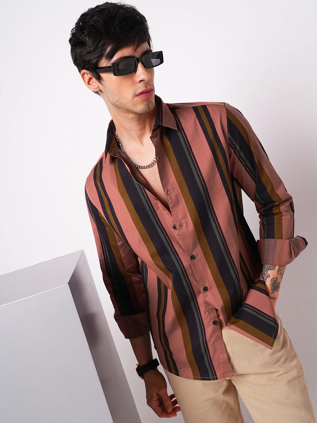 Multicolour Awning Striped Shirt - Image 4
