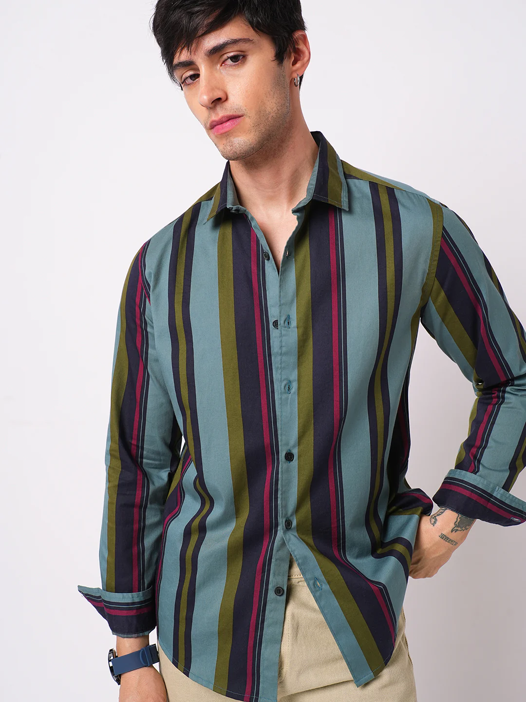 Multicolour Awning Striped Shirt - Image 4