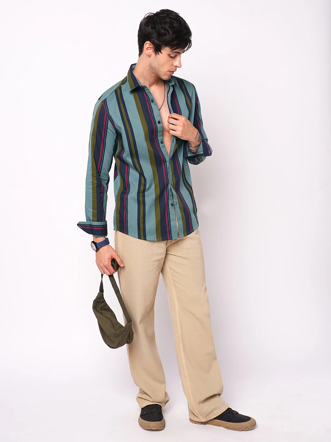 Multicolour Awning Striped Shirt - Image 8