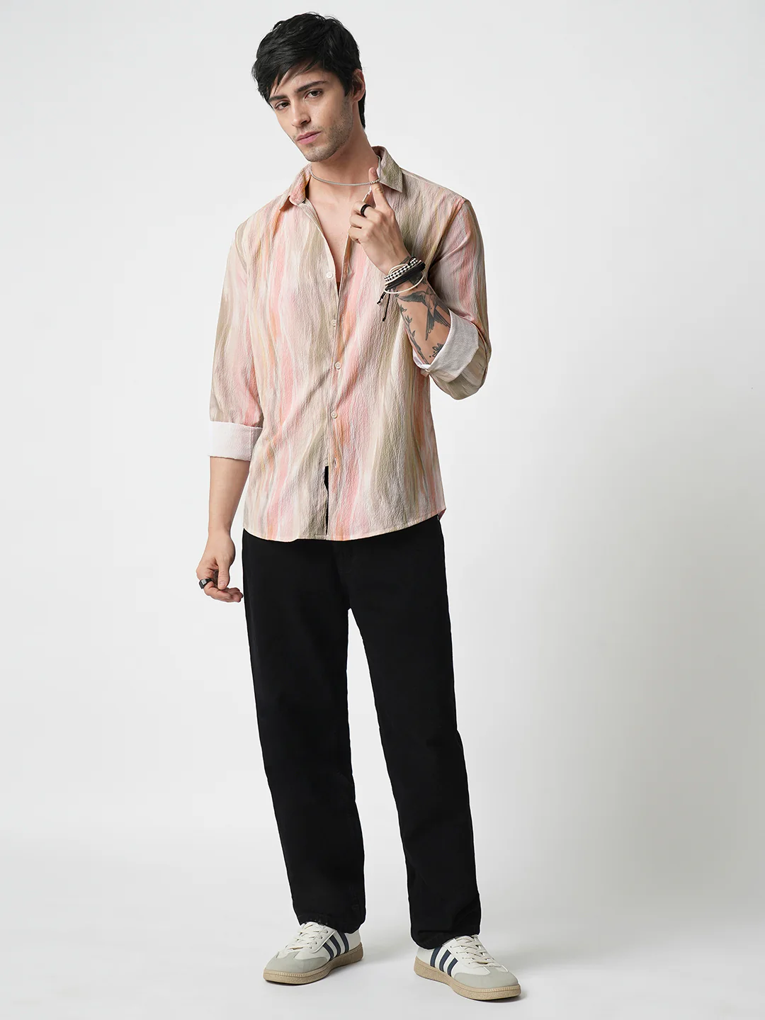 Multicolour Blooming Creased Shirt - Image 7