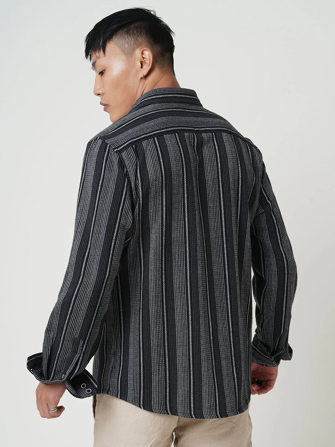 Multicolour Broad Striped Shirt - Image 7