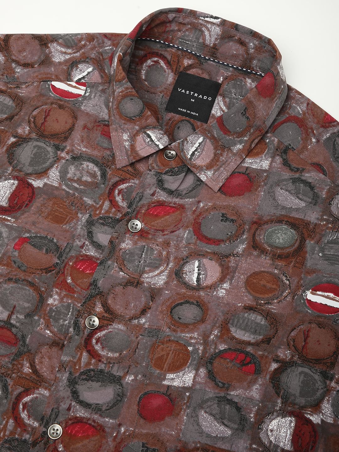 Multicolour Circle Abstract Printed Shirt - Image 3