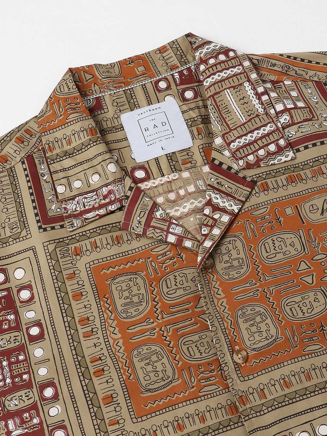 Multicolour Egyptian Printed Oversized Shirt - Image 3