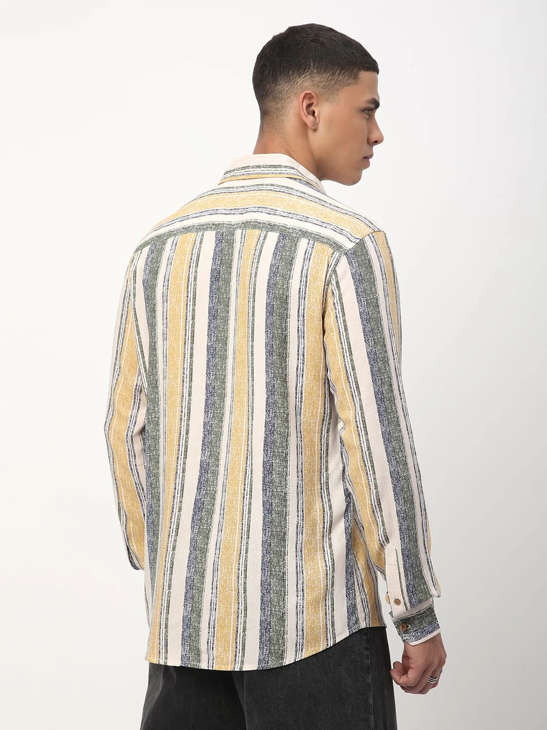 Multicolour Giclée Striped Shirt - Image 7