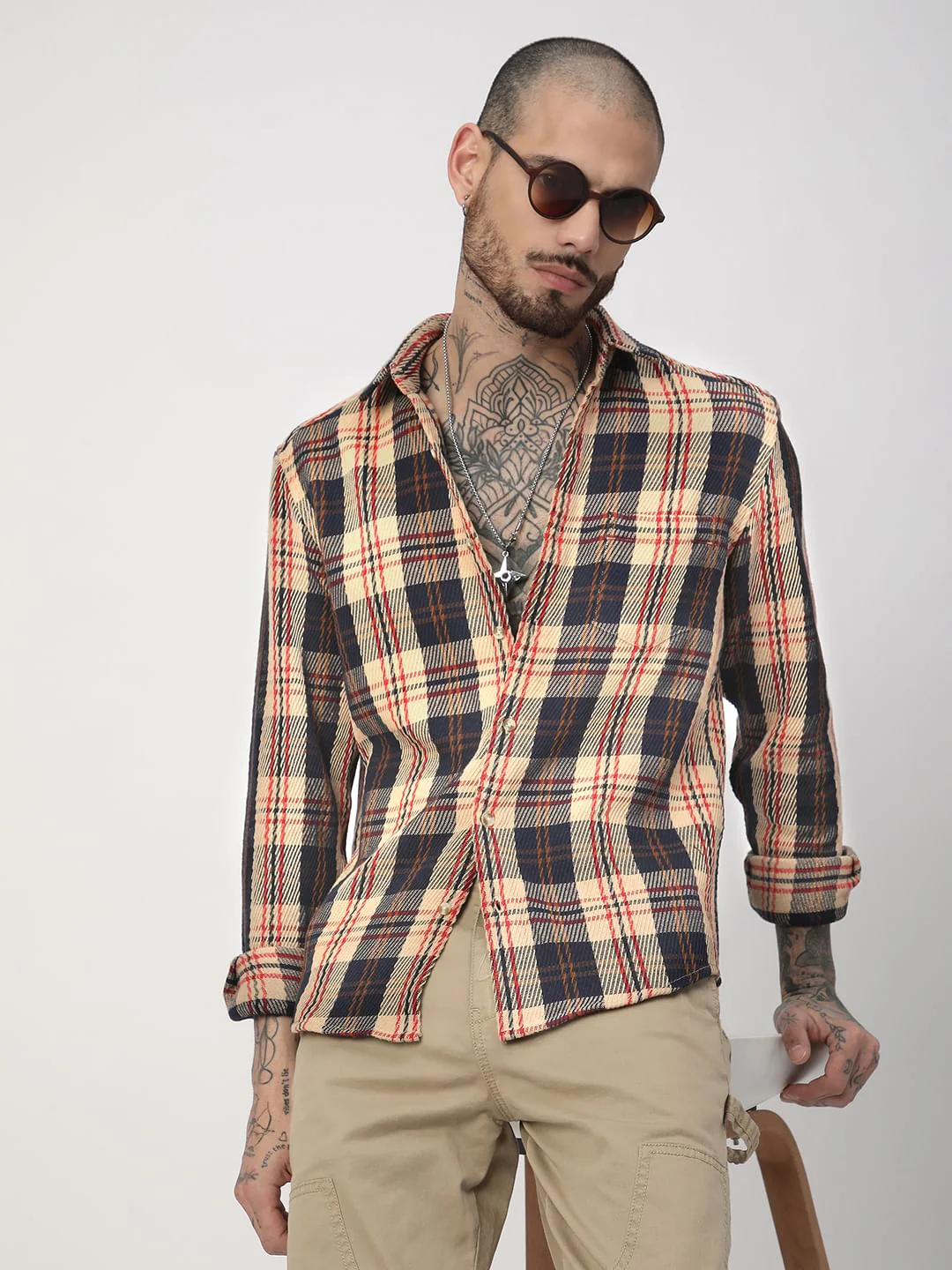 Multicolour Heavy Twill Jacquard Shirt - Image 4