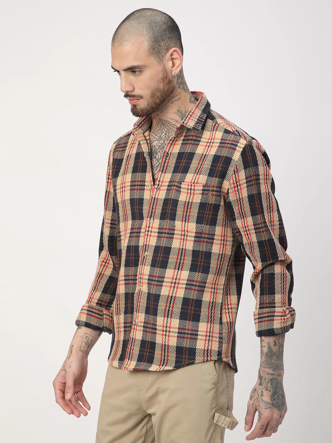 Multicolour Heavy Twill Jacquard Shirt - Image 6