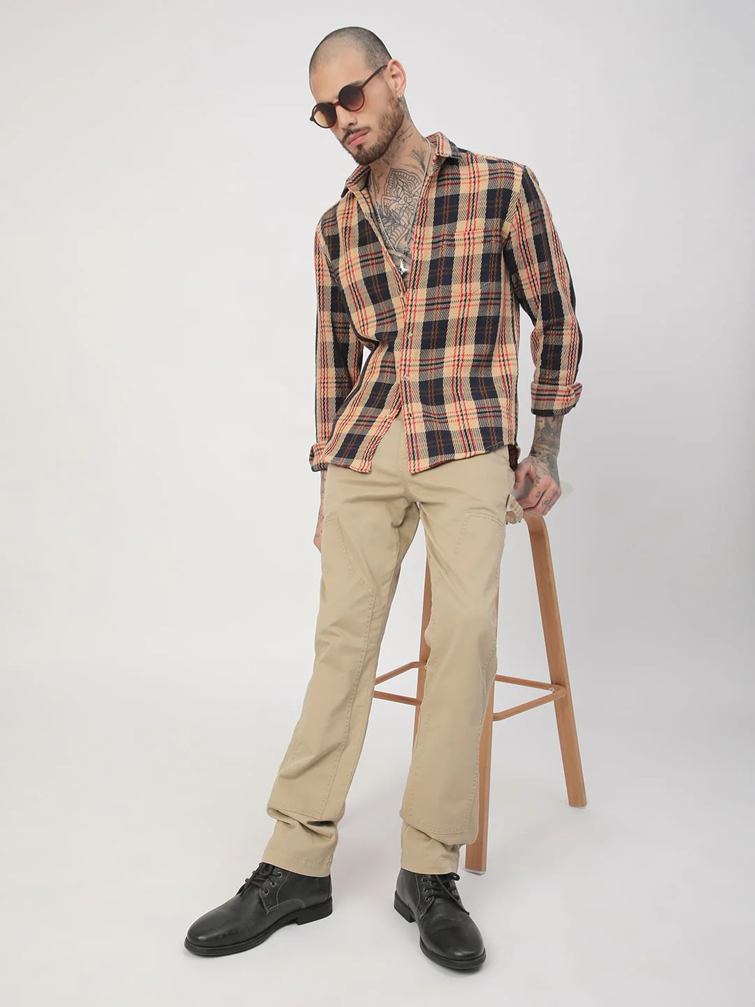 Multicolour Heavy Twill Jacquard Shirt - Image 8