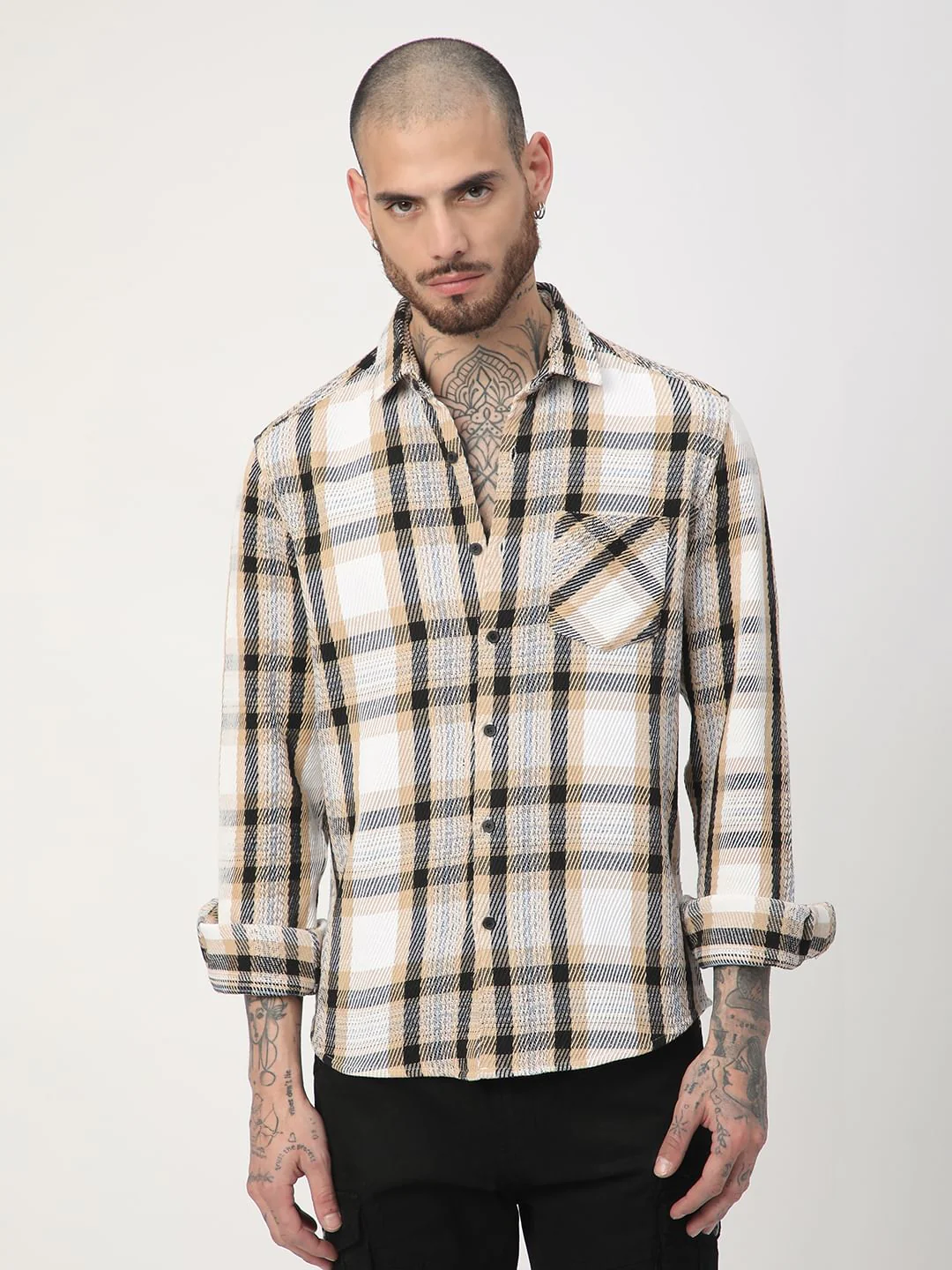 Multicolour Heavy Twill Jacquard Shirt - Image 4