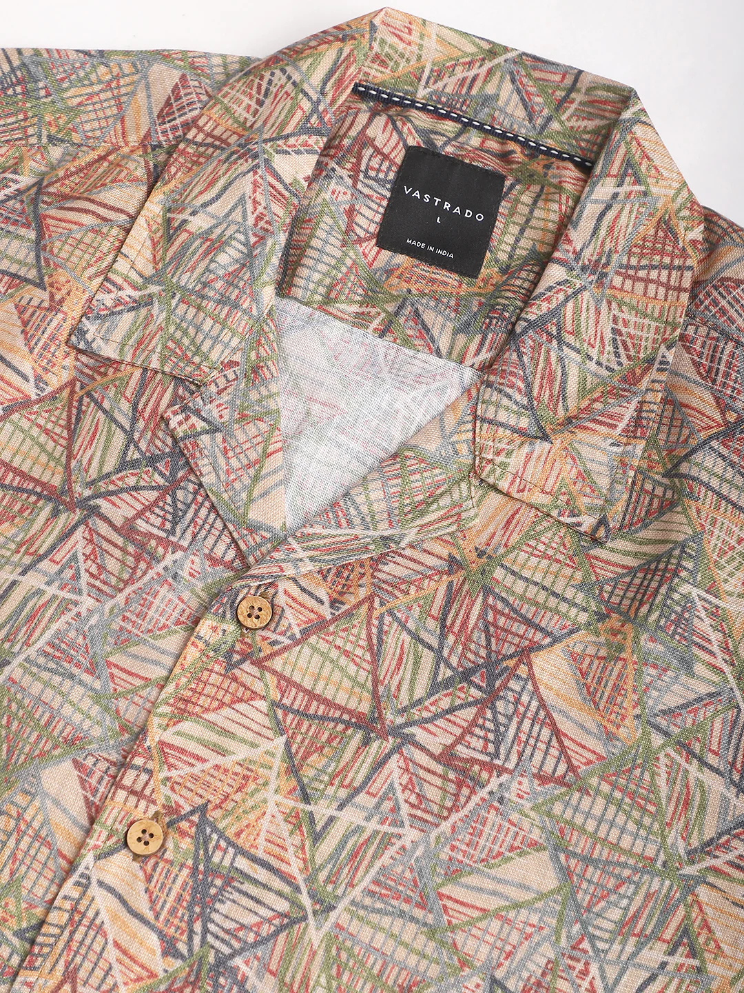 Multicolour Infinite Triangle Printed Oversized Shirt - Image 3