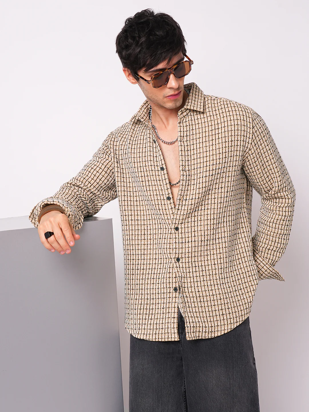 Multicolour Interweaved Checkered Shirt - Image 2