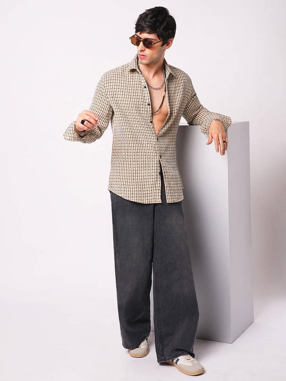 Multicolour Interweaved Checkered Shirt - Image 8