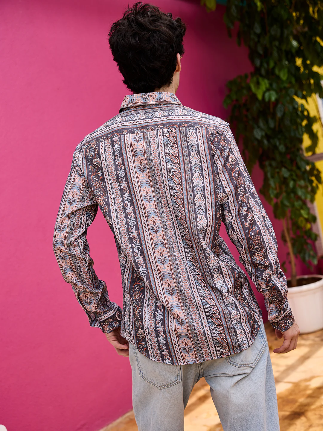 Multicolour Paisley Creased Shirt - Image 5