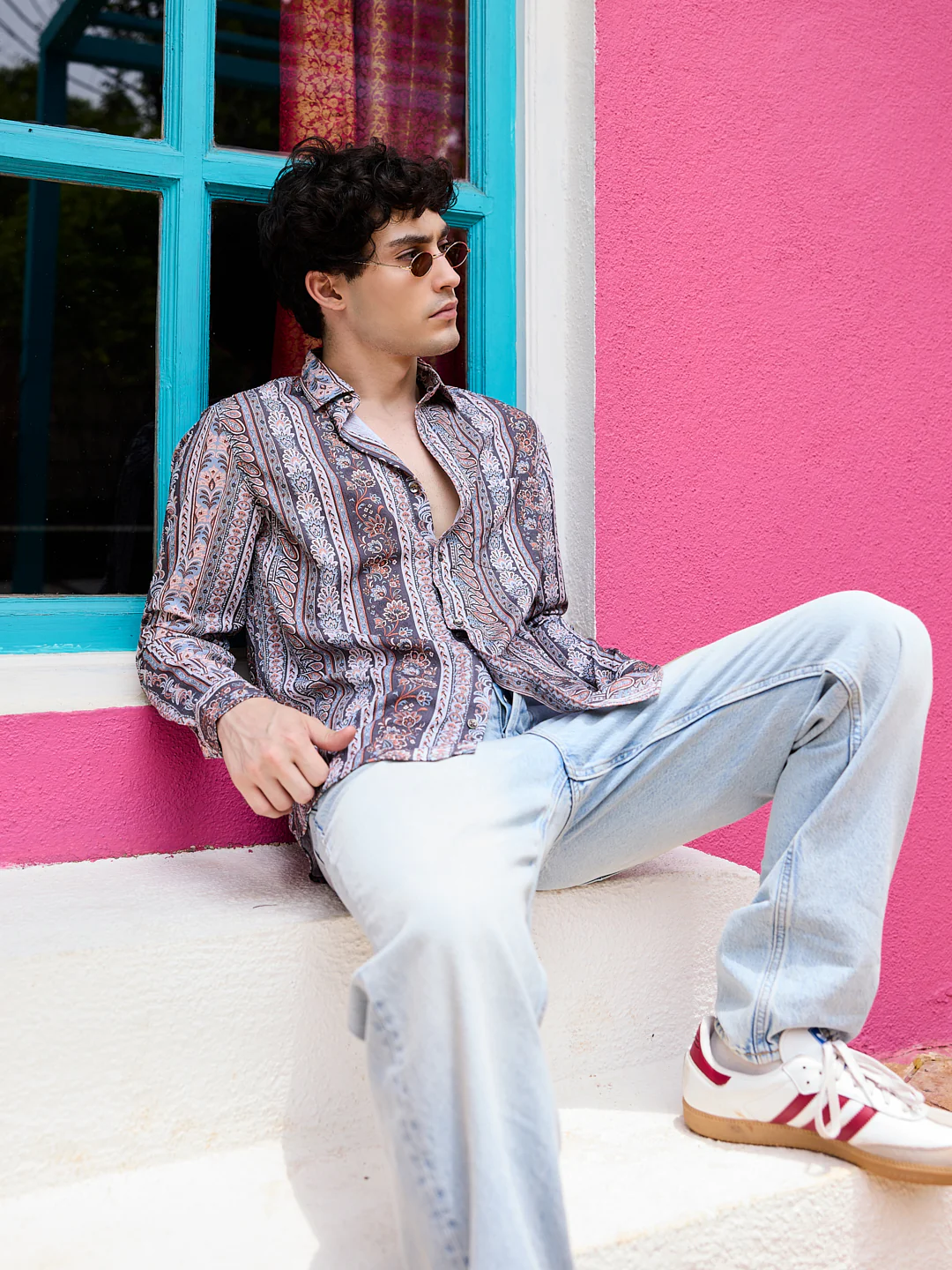 Multicolour Paisley Creased Shirt - Image 6