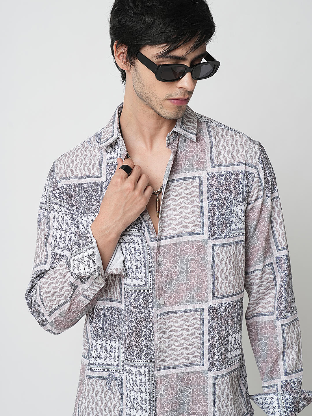 Multicolour Paisley Printed Crushed Shirt - Image 2