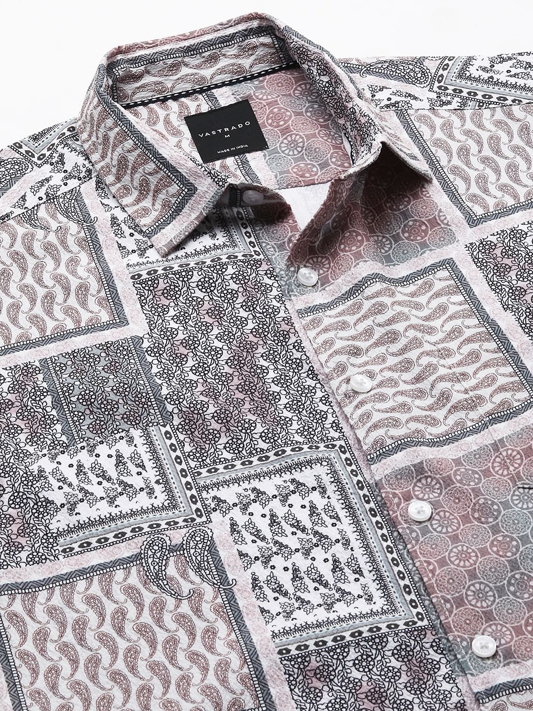 Multicolour Paisley Printed Crushed Shirt - Image 9