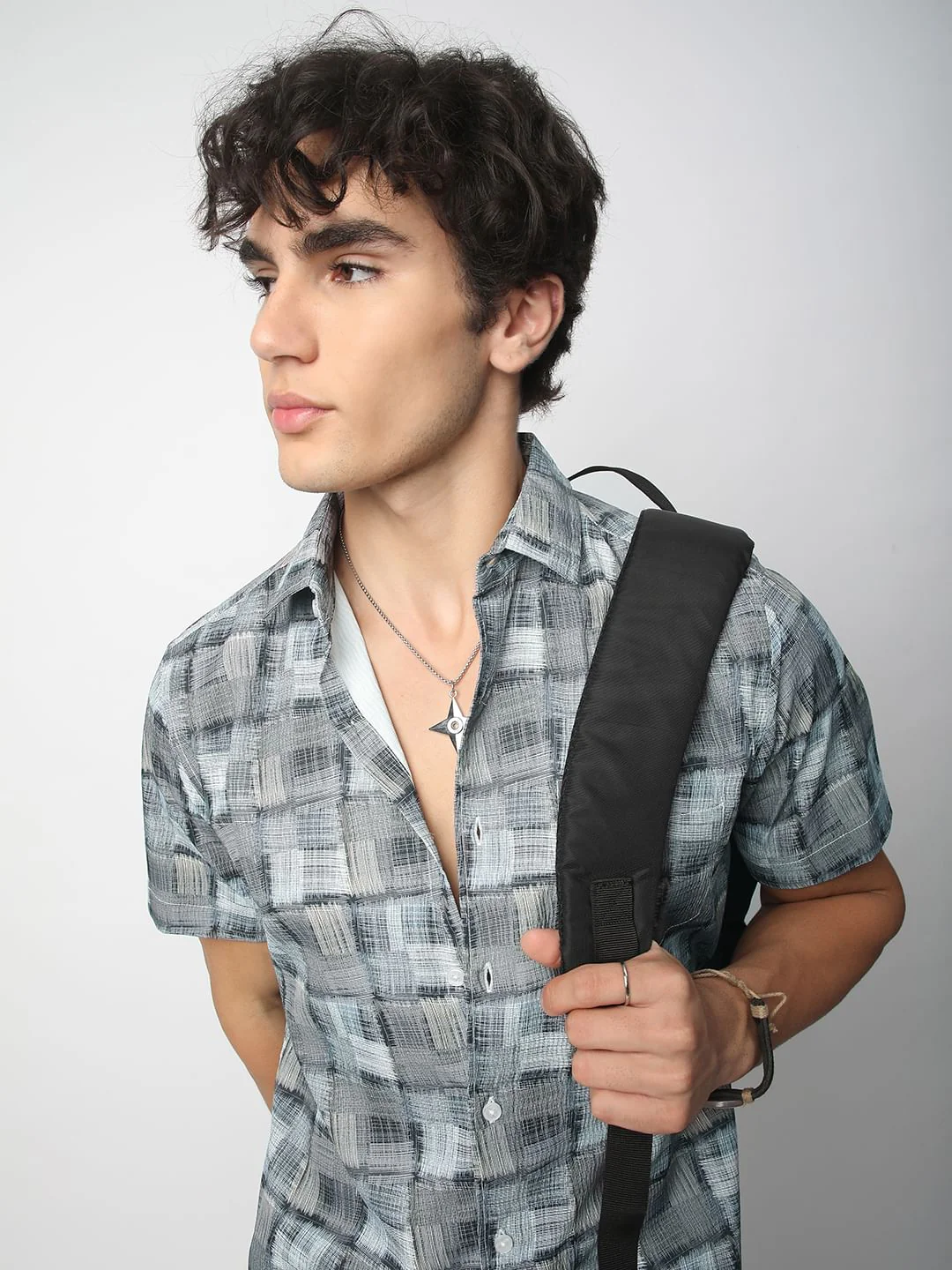 Multicolour Patchwork Textured Shirt - Image 2