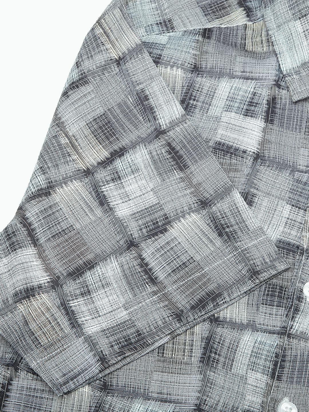 Multicolour Patchwork Textured Shirt - Image 8