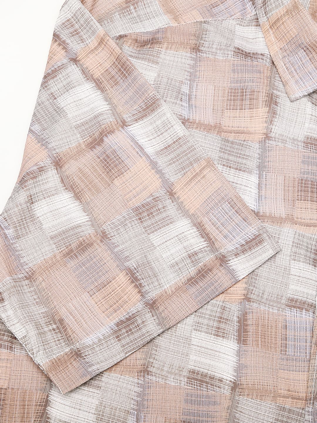Multicolour Patchwork Textured Shirt - Image 9