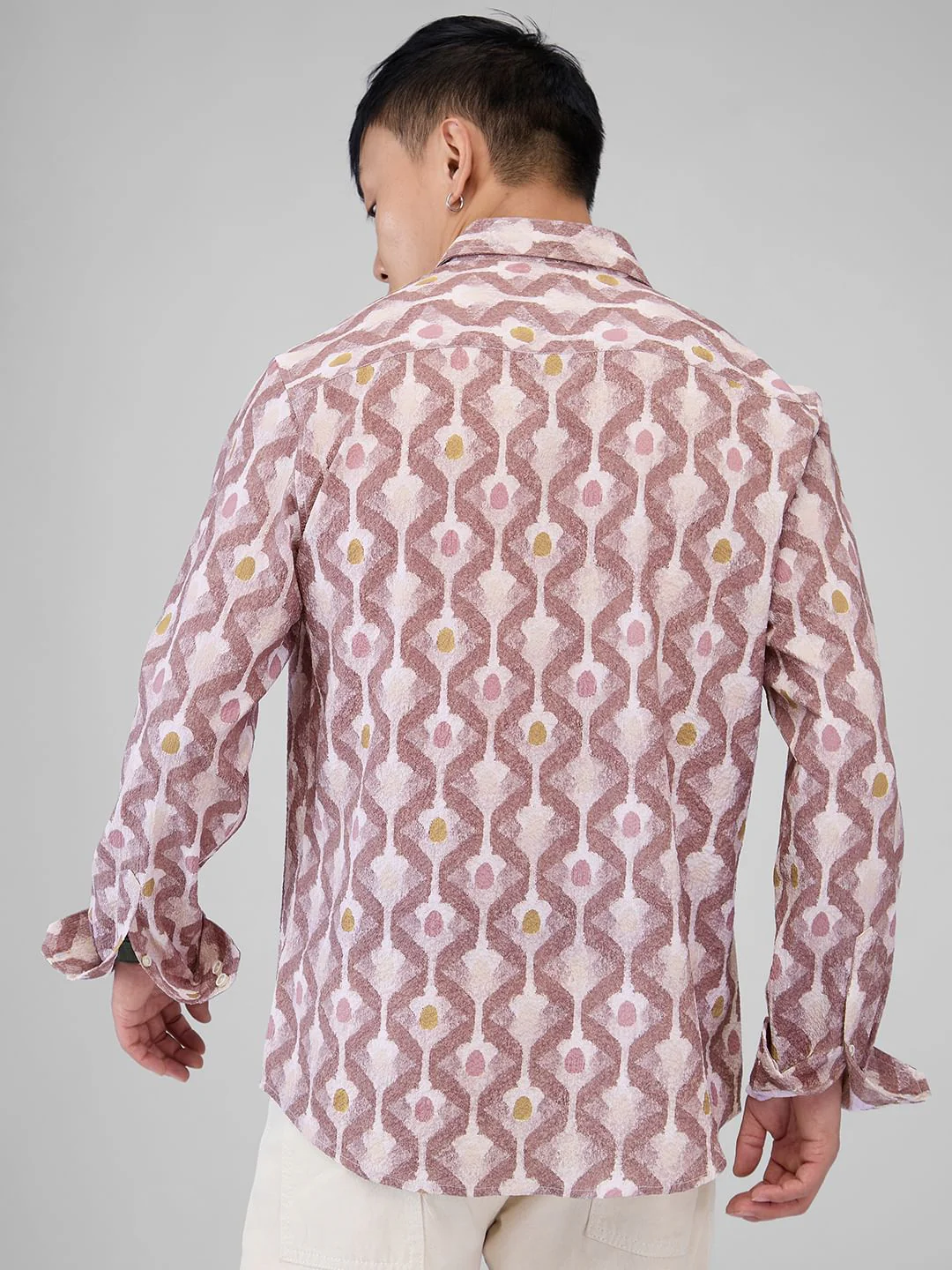 Multicolour Printed Crushed Shirt - Image 6