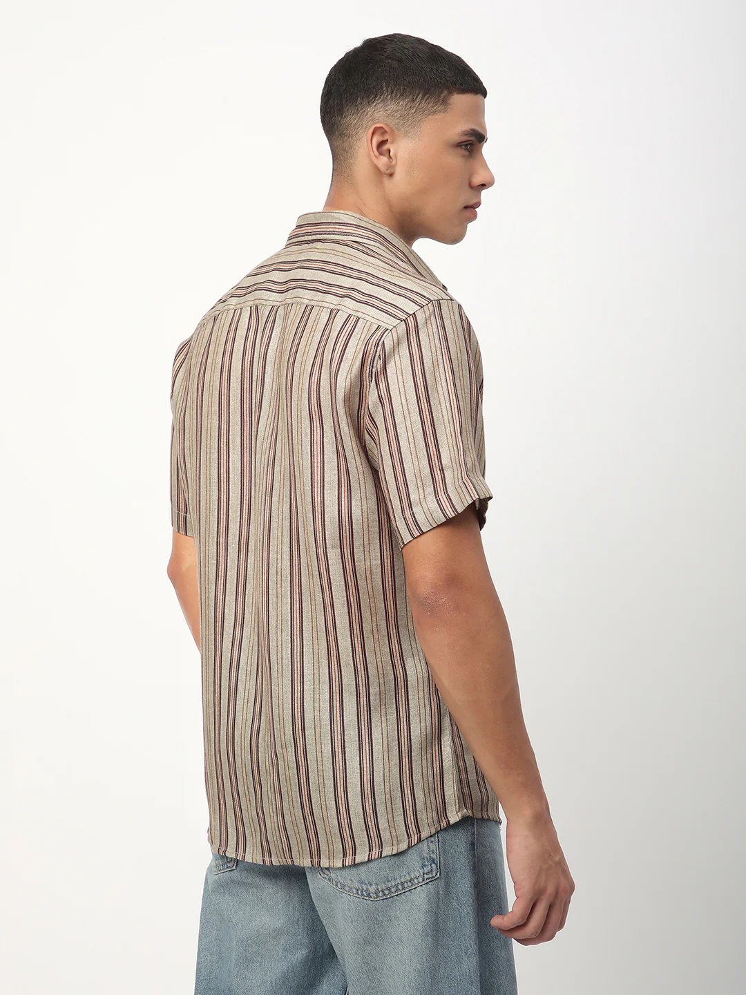Multicolour Roman Striped Shirt - Image 6