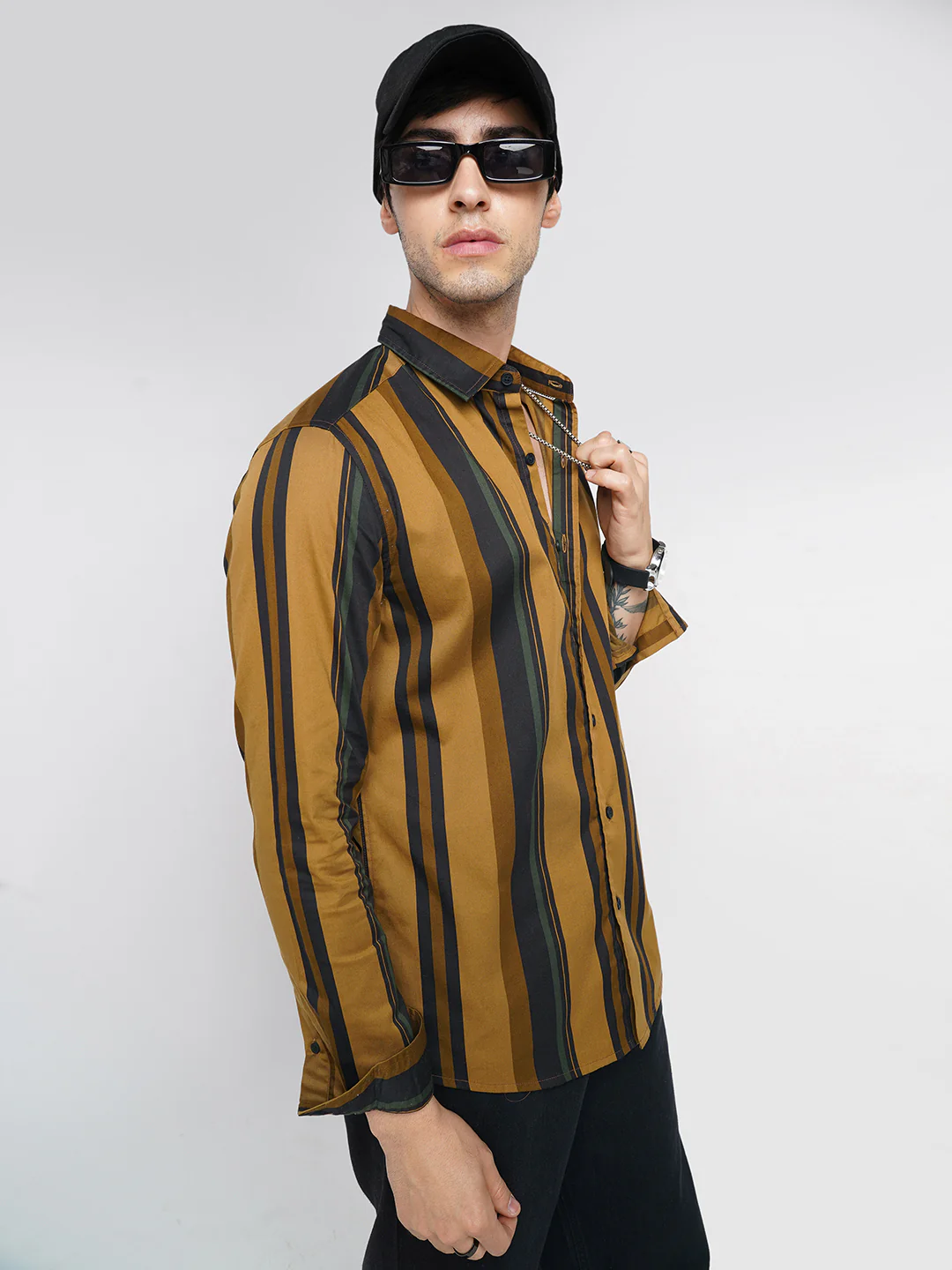 Multicolour Roman Striped Shirt - Image 4