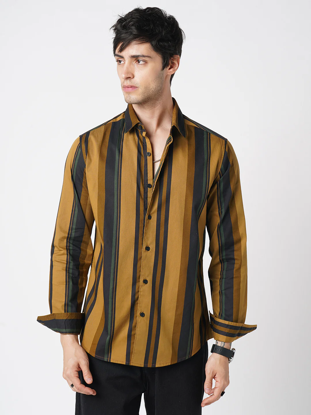 Multicolour Roman Striped Shirt - Image 5