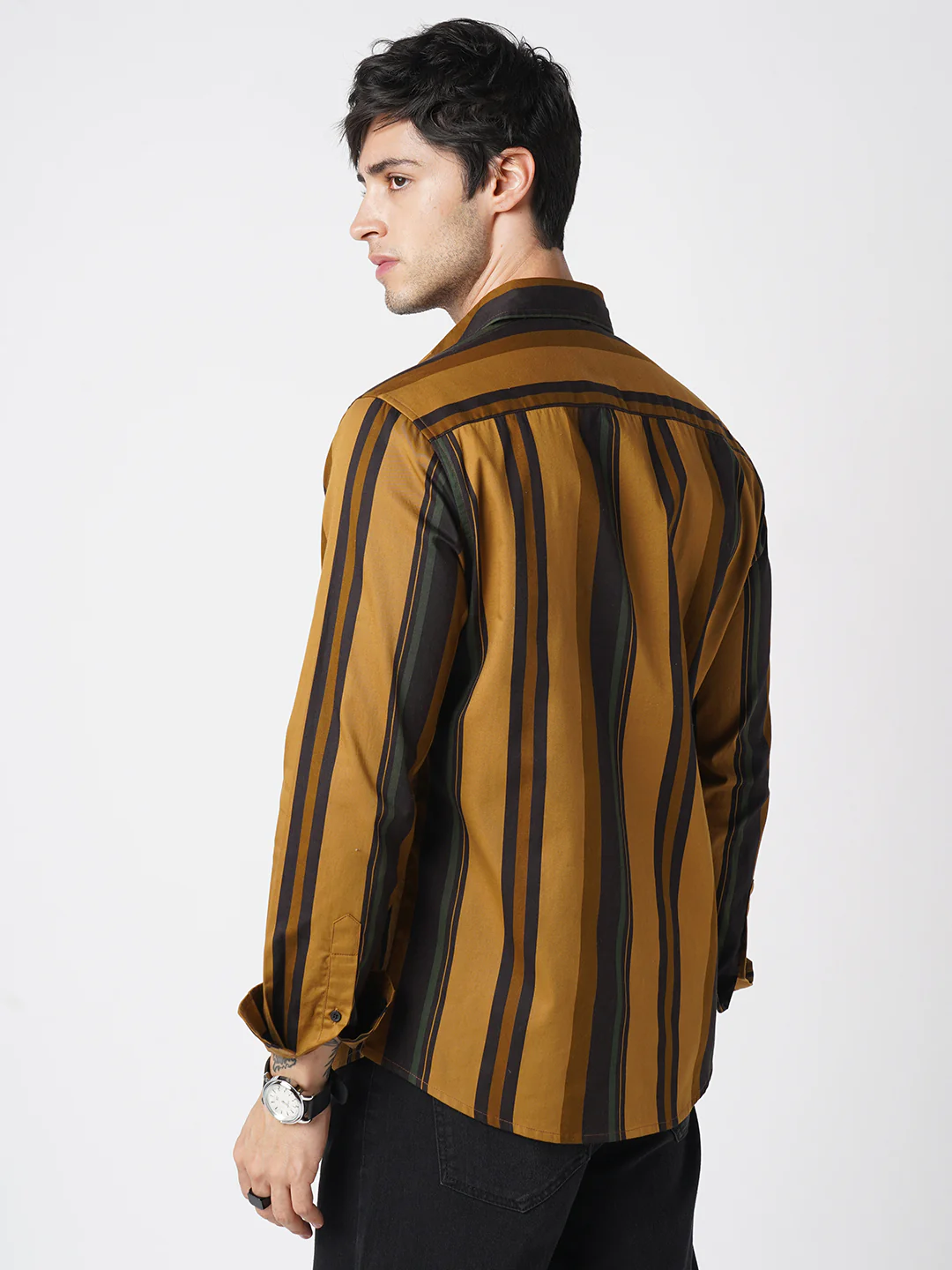 Multicolour Roman Striped Shirt - Image 7