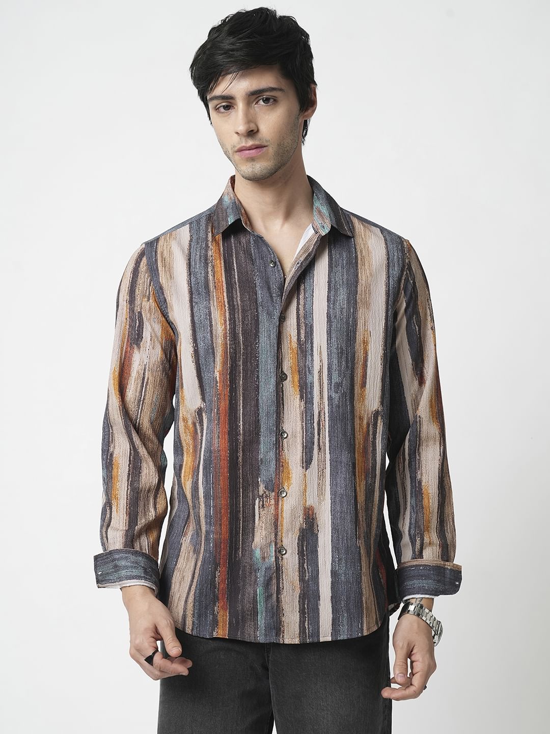 Multicolour Striped Ripple Shirt - Image 4