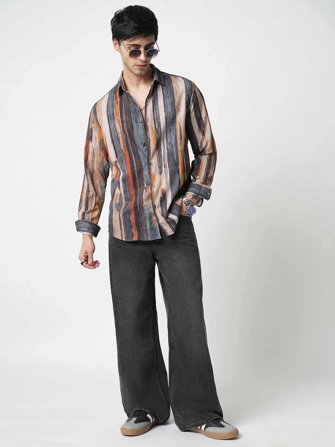 Multicolour Striped Ripple Shirt - Image 7