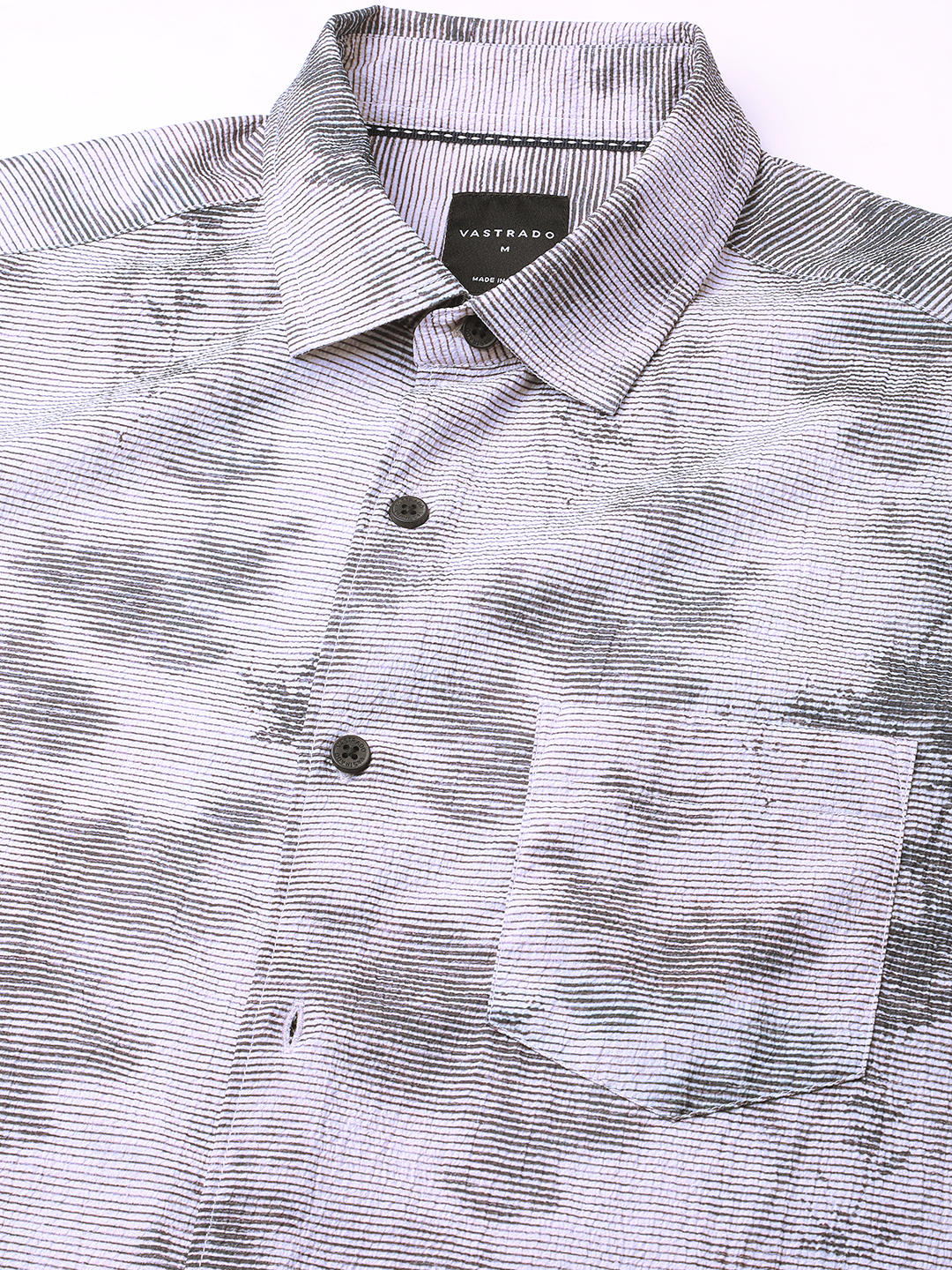 Multicolour Tie & Dye Printed Creased Shirt - Image 3