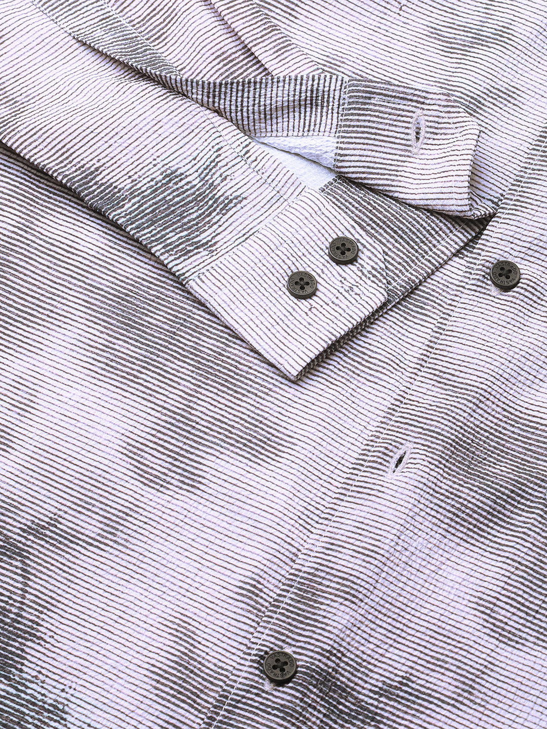 Multicolour Tie & Dye Printed Creased Shirt - Image 9