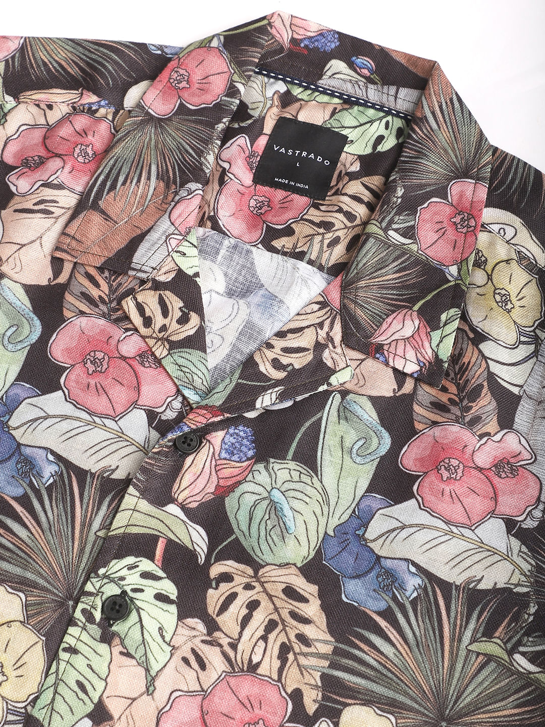 Multicolour Tropical Printed Oversized Shirt - Image 4