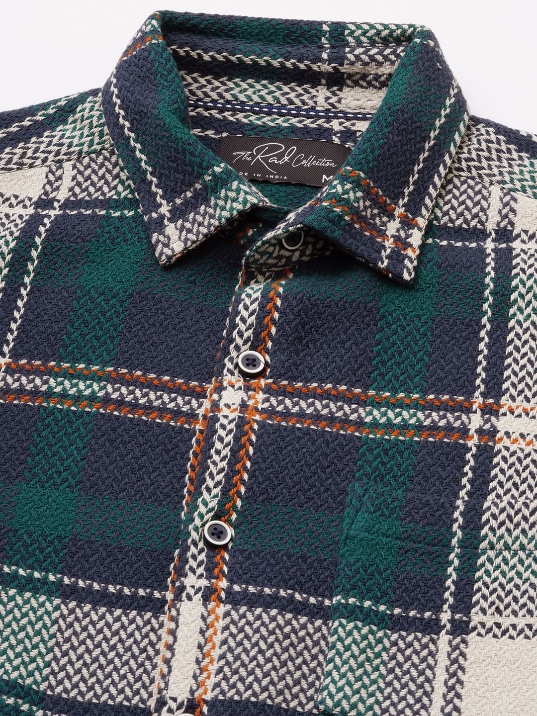 Multicolour Tweed Checks Flannel Shirt - Image 3